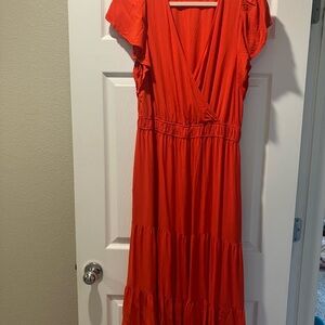 Knox Rose Red Midi Dress Size L